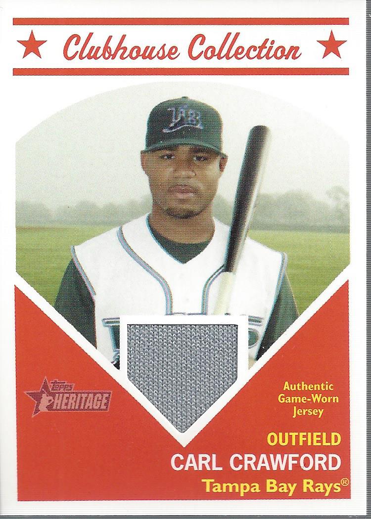 2008 Topps Heritage Clubhouse Collection Relics #CC Carl Crawford C