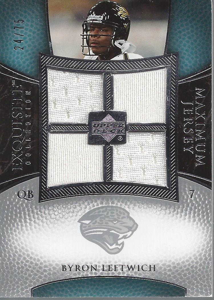 2007 Exquisite Collection Maximum Jersey Silver #BL Byron Leftwich