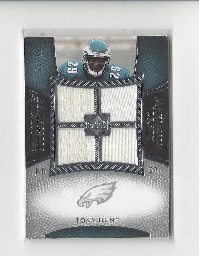 2007 Exquisite Collection Maximum Jersey Silver #HU Tony Hunt