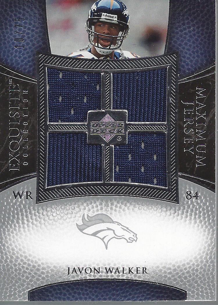 2007 Exquisite Collection Maximum Jersey Silver #JW Javon Walker