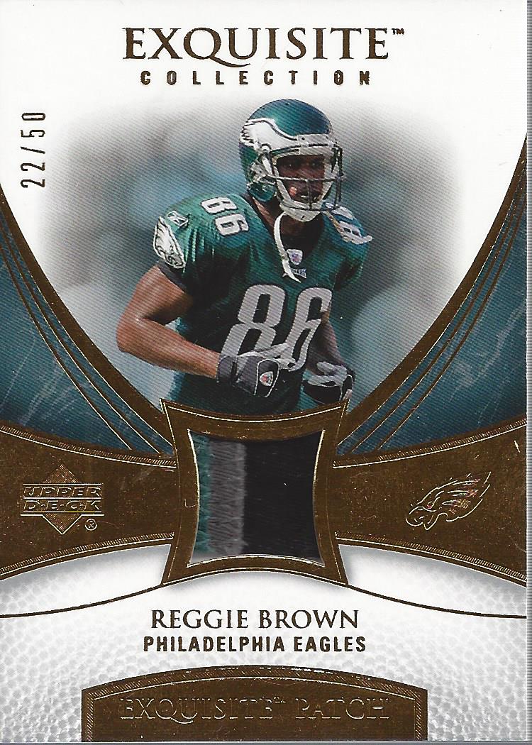 2007 Exquisite Collection Patch Gold #RB Reggie Brown