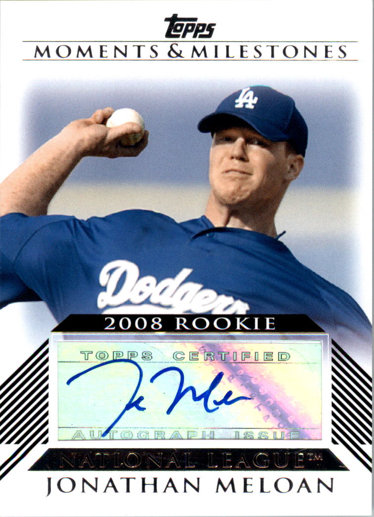 2008 Topps Moments and Milestones Rookie Autographs #JM Jonathan Meloan