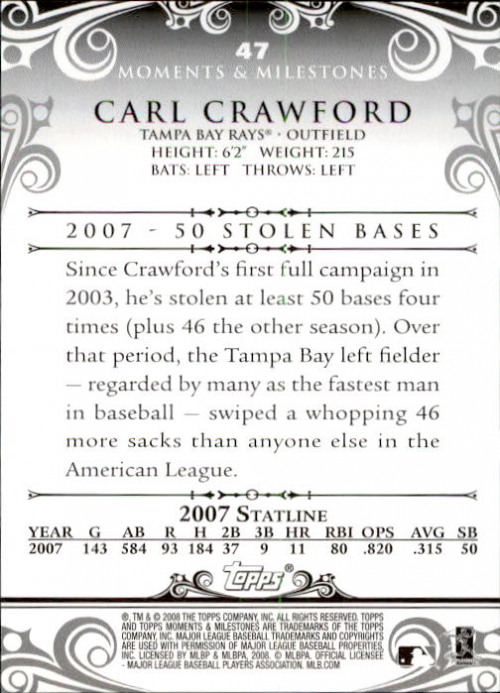B5342- 2008 Topps Moments and Milestone BB Group1 -You Pick- 15+ FREE US SHIP - Picture 85 of 212