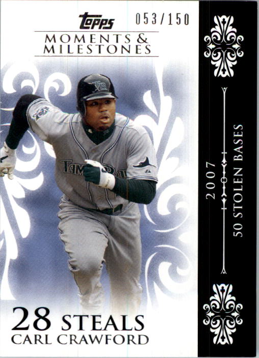 2008 Topps Moments and Milestones #47-28 Carl Crawford
