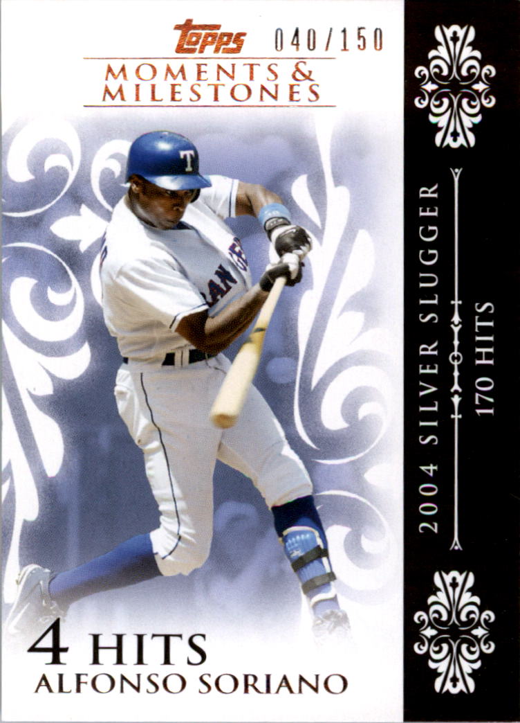 2008 Topps Moments and Milestones #56-4 Alfonso Soriano