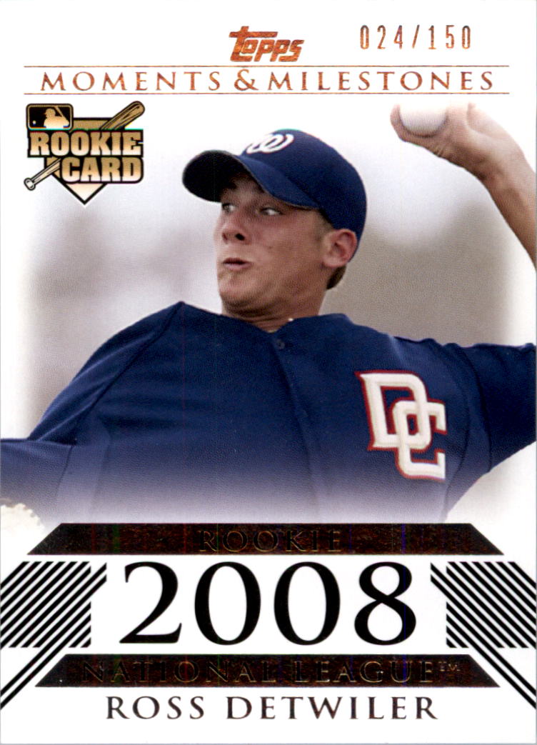 2008 Topps Moments and Milestones #178 Ross Detwiler RC