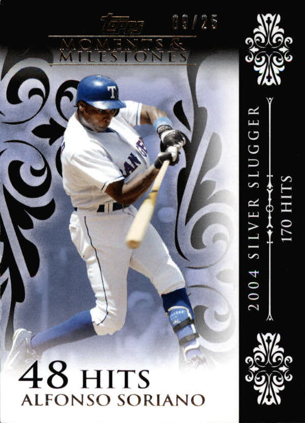 2008 Topps Moments and Milestones Black #56-48 Alfonso Soriano
