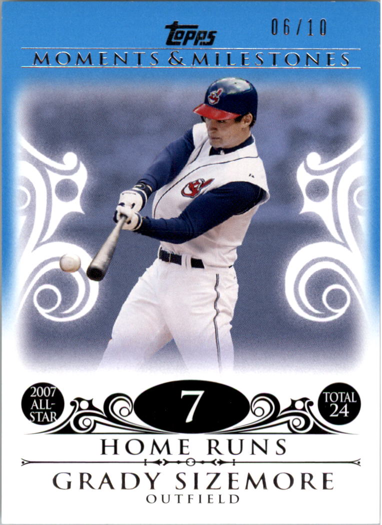 2008 Topps Moments and Milestones Blue #94-7 Grady Sizemore