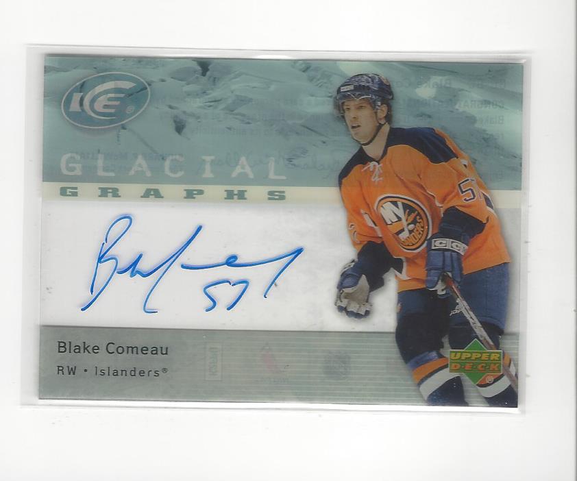 2007-08 Upper Deck Ice Glacial Graphs #GGBC Blake Comeau