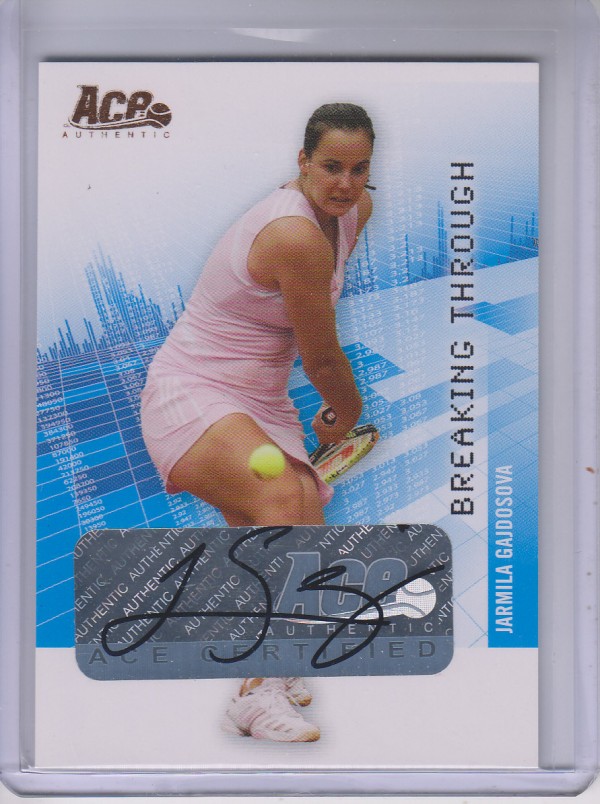 2008 Ace Authentic Grand Slam Breaking Through Autographs Bronze #BT5 Jarmila Gajdosova