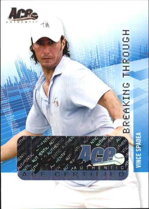 2008 Ace Authentic Grand Slam Breaking Through Autographs Silver #BT34 Vincent Spadea