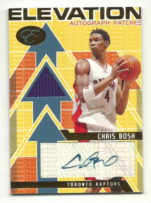 2007-08 Bowman Elevation Autographs Patches Blue #CBO Chris Bosh