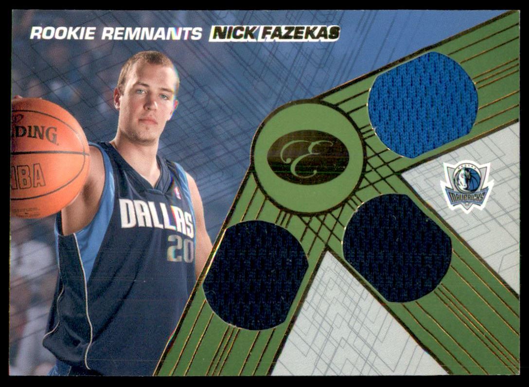 2007-08 Bowman Elevation Rookie Relics Triple 19 #NF Nick Fazekas
