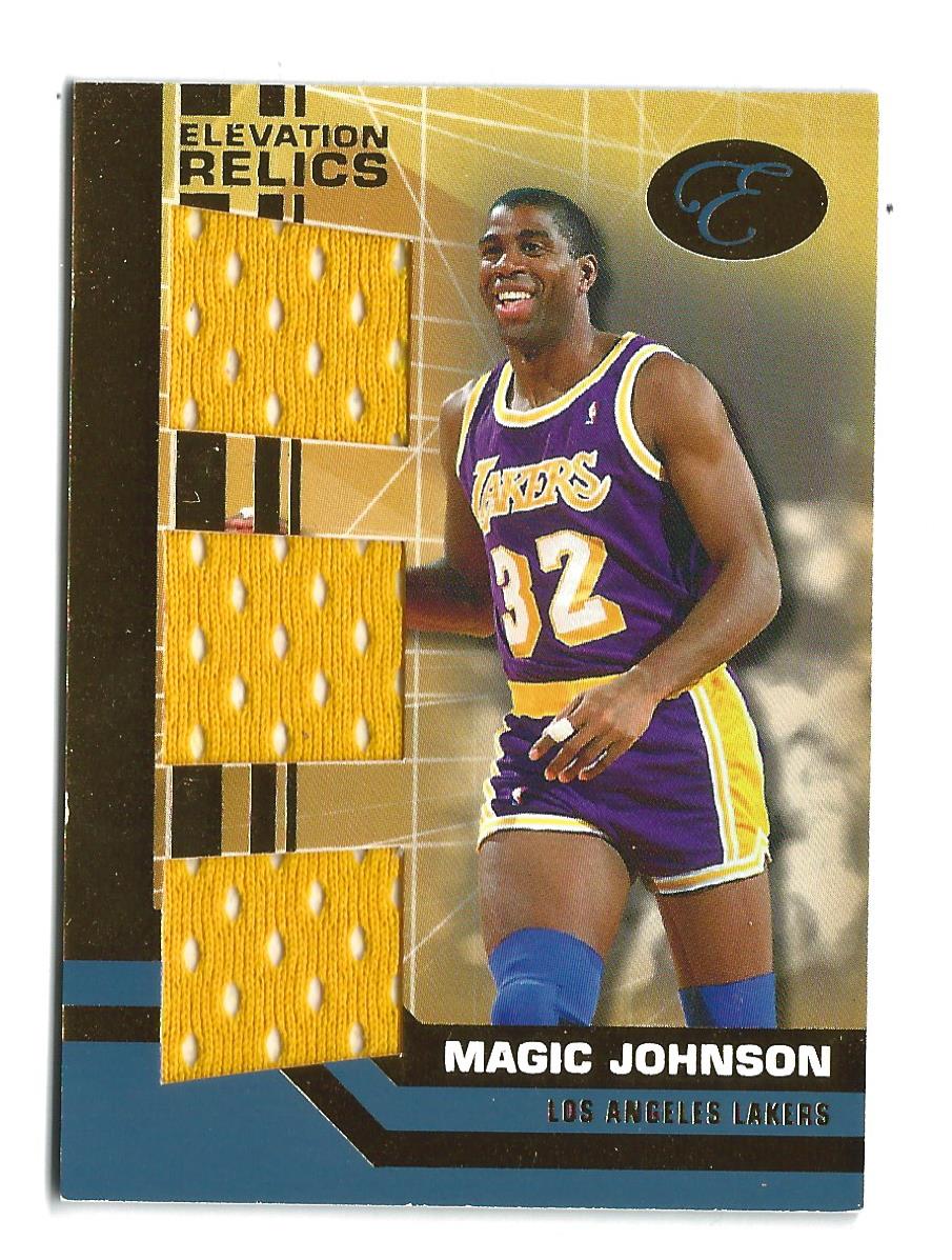 2007-08 Bowman Elevation Relics Triple Blue #MJ Magic Johnson