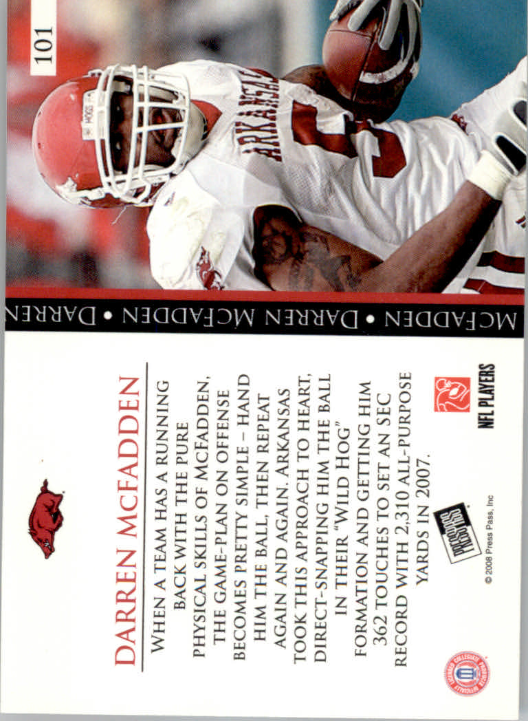 2008 Press Pass Football "Main Set" Base Cards - Picture 193 of 195