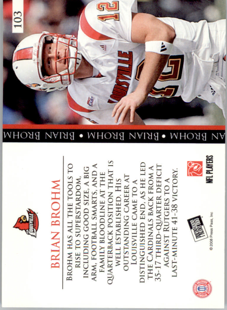 2008 Press Pass Football "Main Set" Base Cards - Picture 195 of 195
