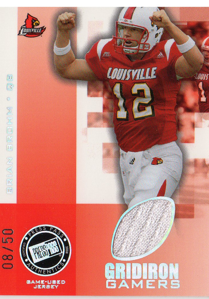 2008 Press Pass Gridiron Gamers Jerseys Holofoil #GGBB Brian Brohm