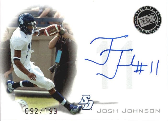 2008 Press Pass Autographs Silver #PPSJJ Josh Johnson