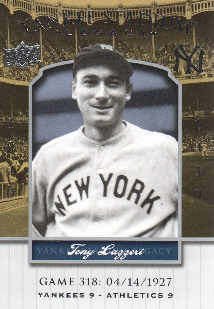 2008 Upper Deck Yankee Stadium Legacy Collection #318 Tony Lazzeri