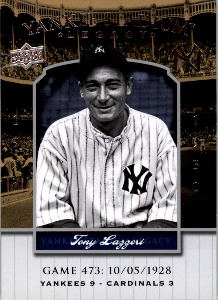 2008 Upper Deck Yankee Stadium Legacy Collection #473 Tony Lazzeri