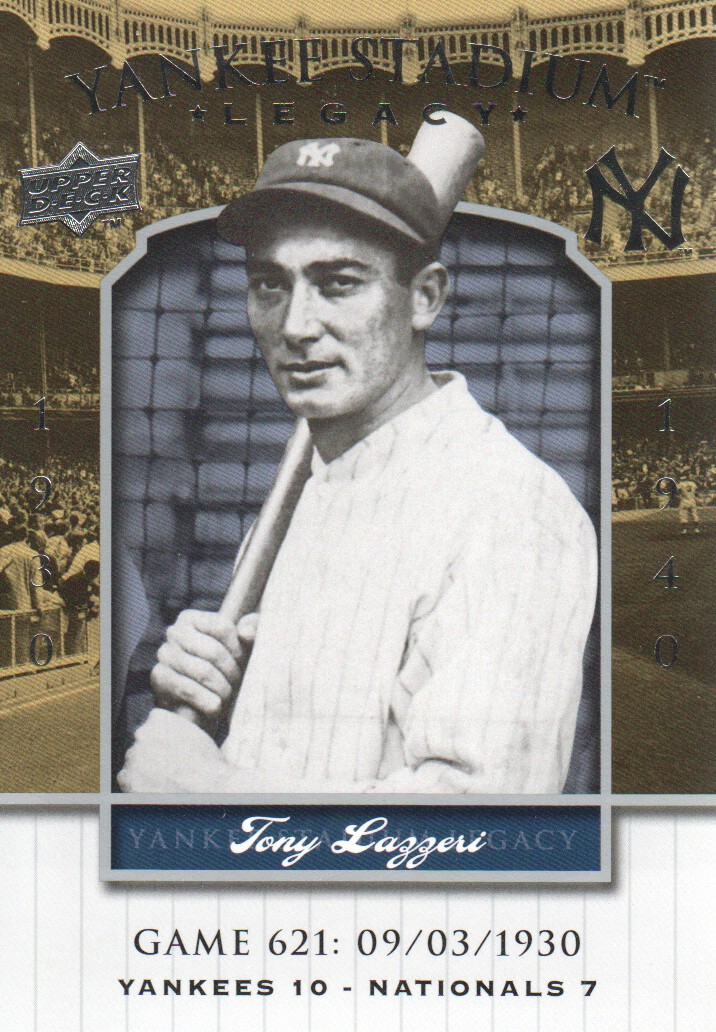 2008 Upper Deck Yankee Stadium Legacy Collection #621 Tony Lazzeri