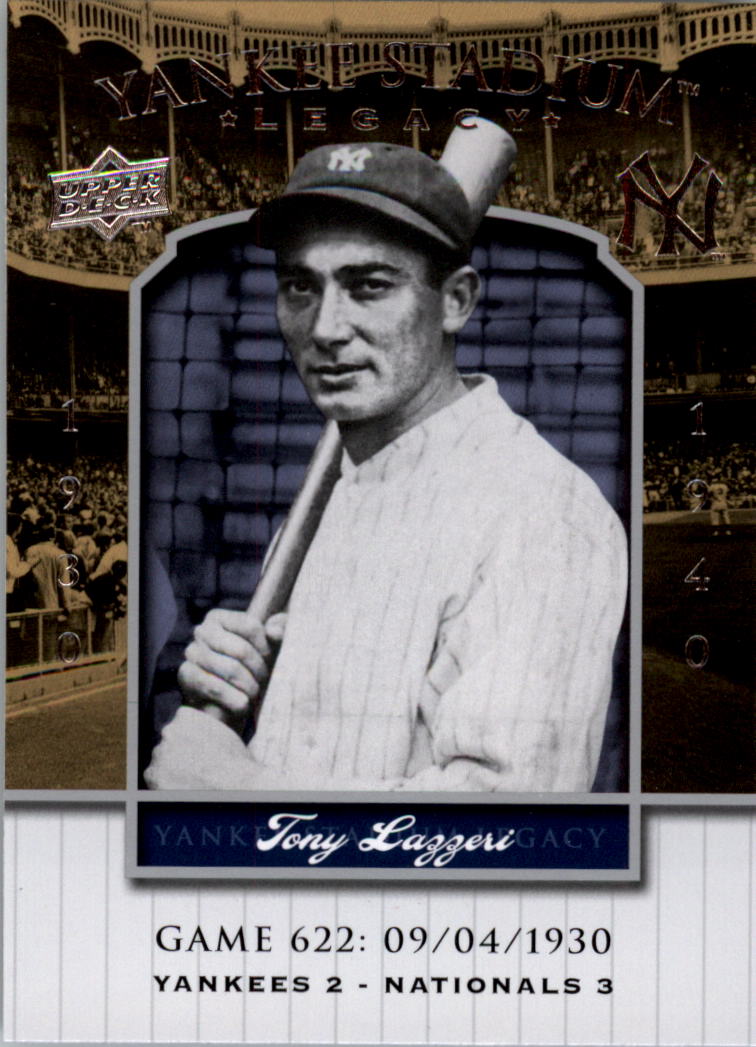 2008 Upper Deck Yankee Stadium Legacy Collection #622 Tony Lazzeri