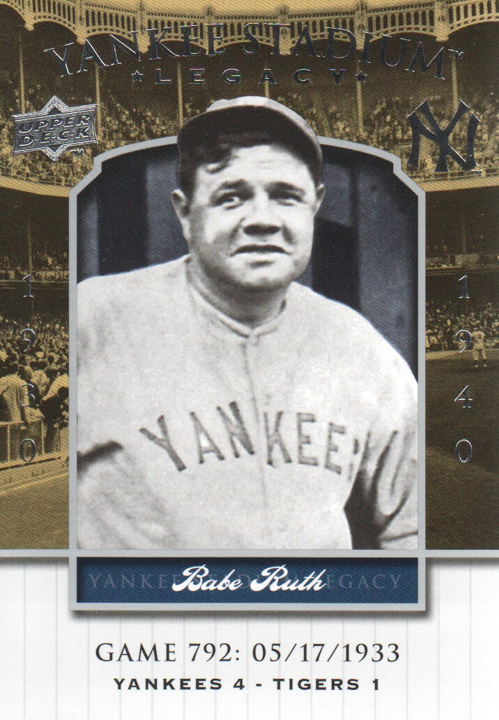 2008 Upper Deck Yankee Stadium Legacy Collection #792 Babe Ruth