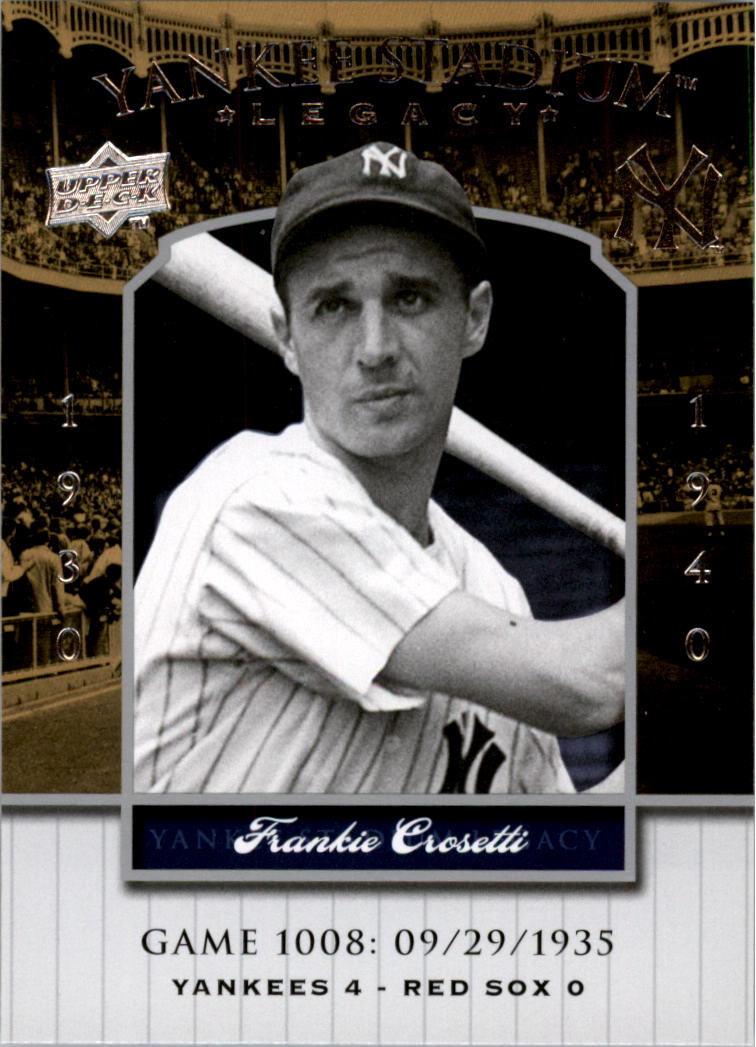 2008 Upper Deck Yankee Stadium Legacy Collection #1008 Frankie Crosetti