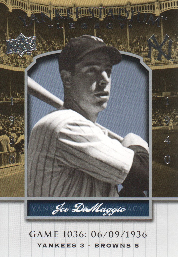 2008 Upper Deck Yankee Stadium Legacy Collection #1036 Joe DiMaggio