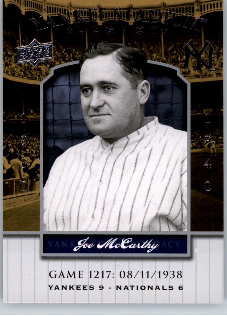 2008 Upper Deck Yankee Stadium Legacy Collection #1217 Joe McCarthy