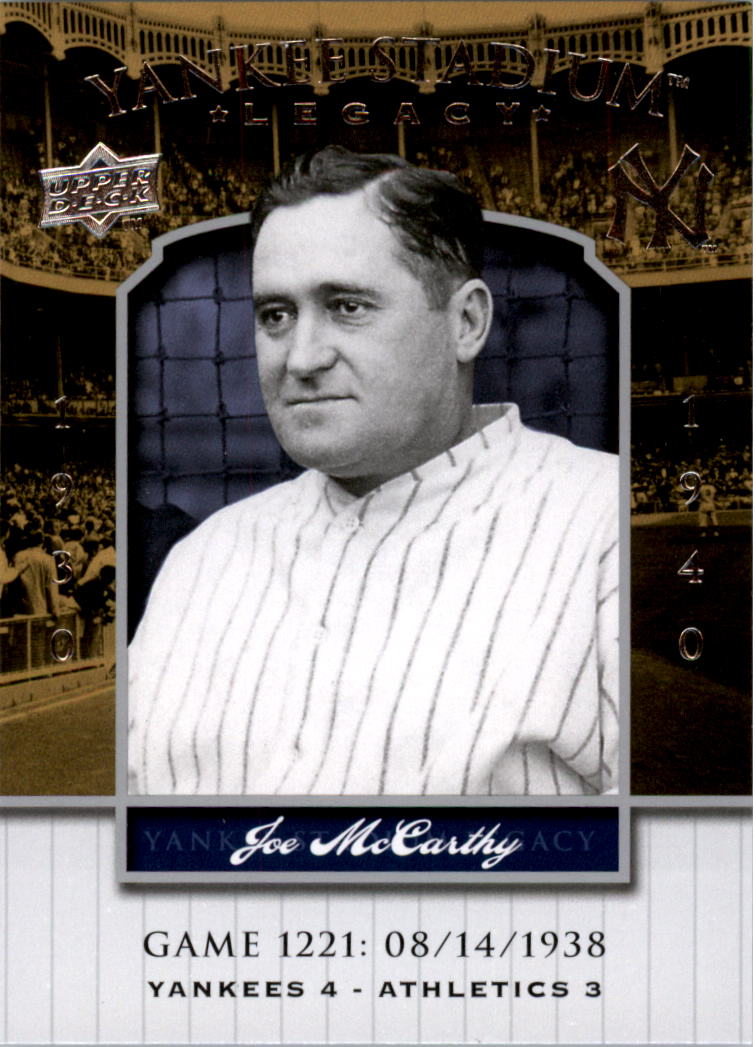2008 Upper Deck Yankee Stadium Legacy Collection #1221 Joe McCarthy