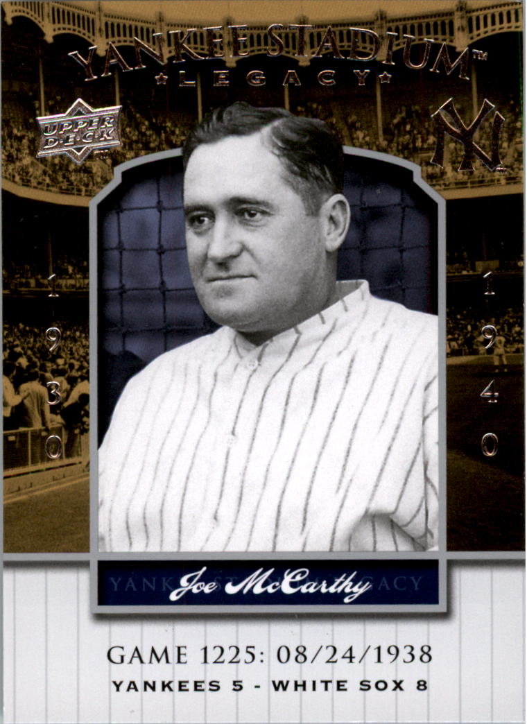 2008 Upper Deck Yankee Stadium Legacy Collection #1225 Joe McCarthy