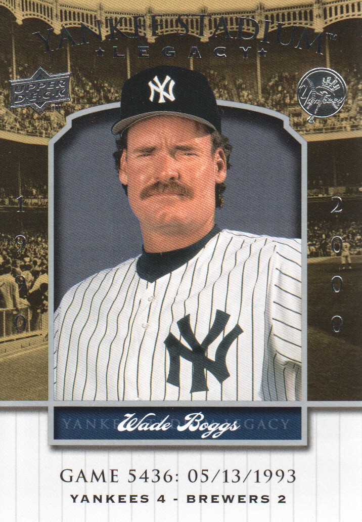 2008 Upper Deck Yankee Stadium Legacy Collection #5436 Wade Boggs