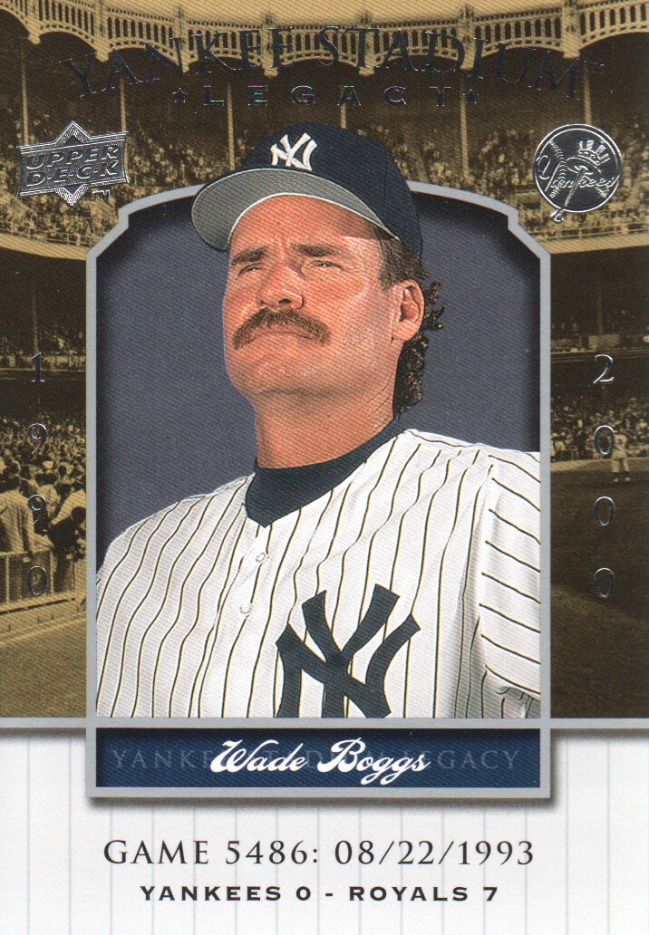 2008 Upper Deck Yankee Stadium Legacy Collection #5486 Wade Boggs