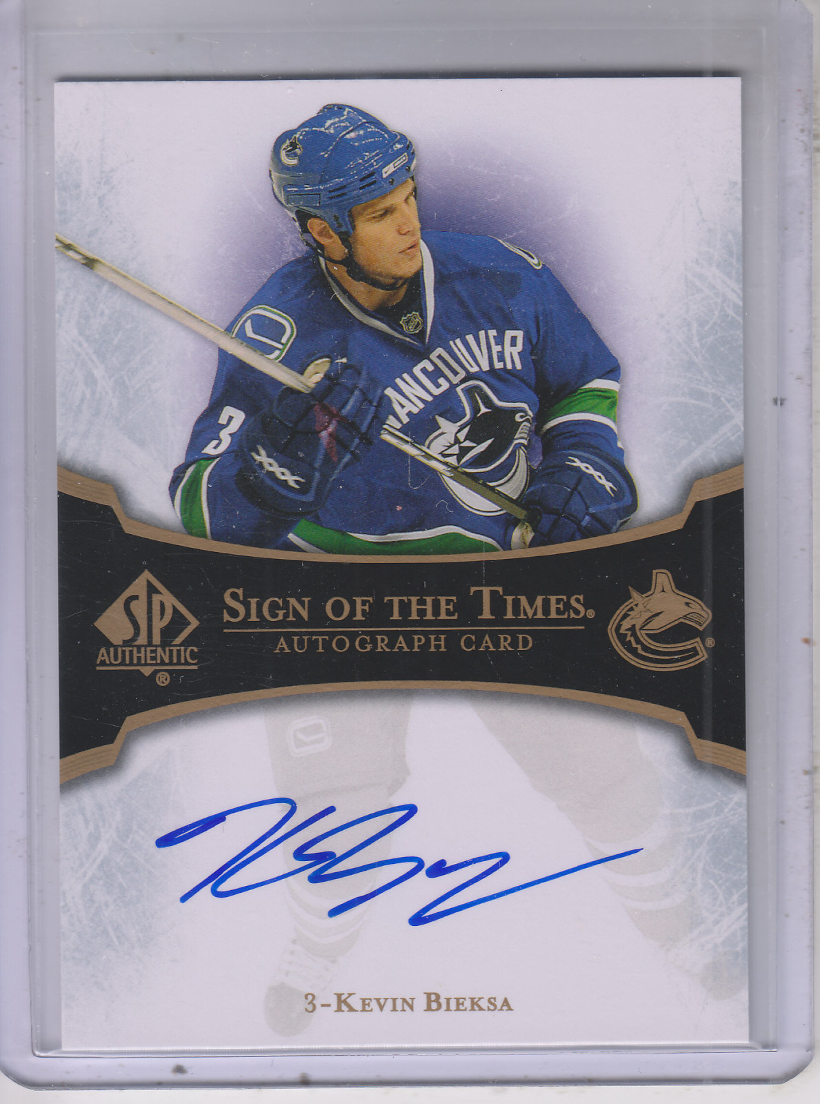 2007-08 SP Authentic Sign of the Times #STBI Kevin Bieksa