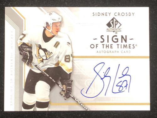 2007-08 SP Authentic Sign of the Times #STSC Sidney Crosby SP