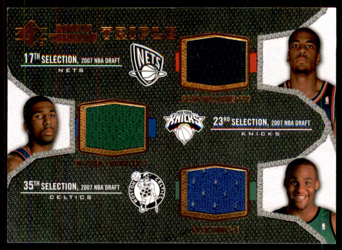 2007-08 SP Rookie Threads Rookie Threads Triple #DCW Williams/Chandler/Davis