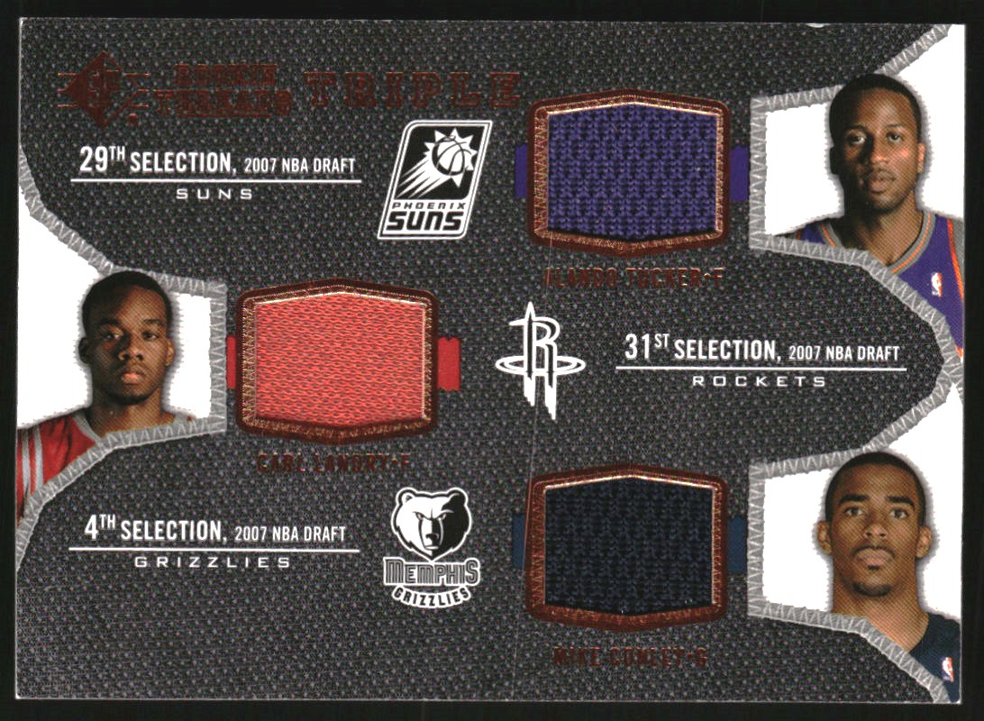 2007-08 SP Rookie Threads Rookie Threads Triple #TLC Tucker/Landry/Conley