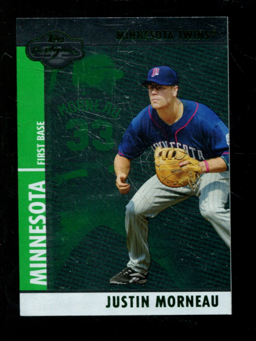 2008 Topps Co-Signers Silver Green #26a Justin Morneau