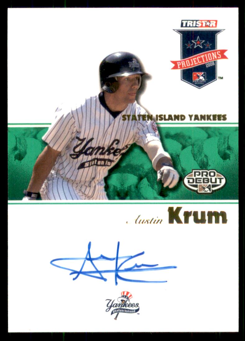 2008 TRISTAR PROjections Autographs Green #26 Austin Krum