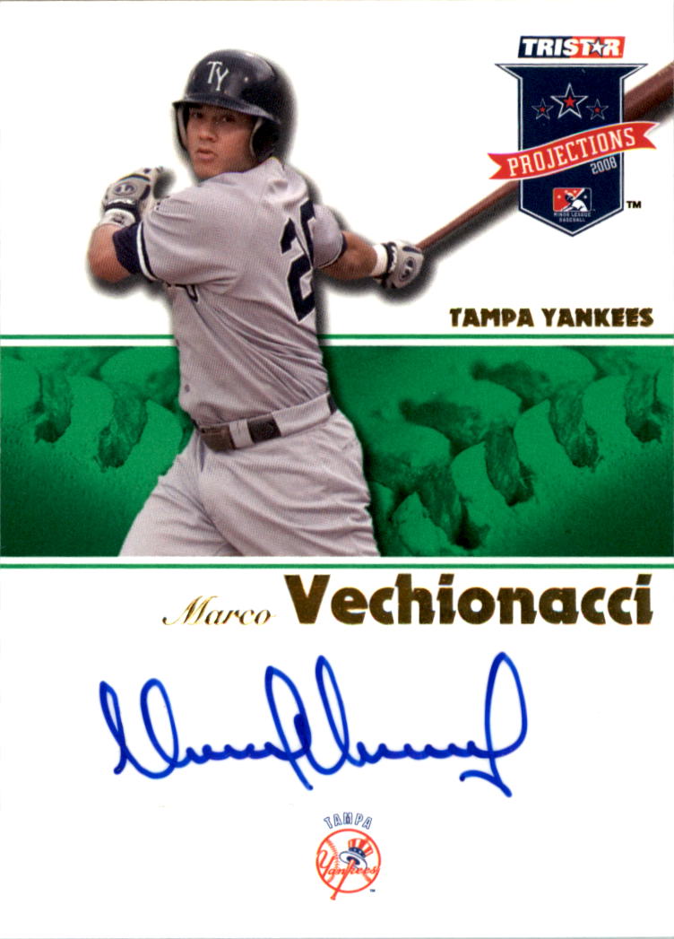 2008 TRISTAR PROjections Autographs Green #45 Marco Vechionacci