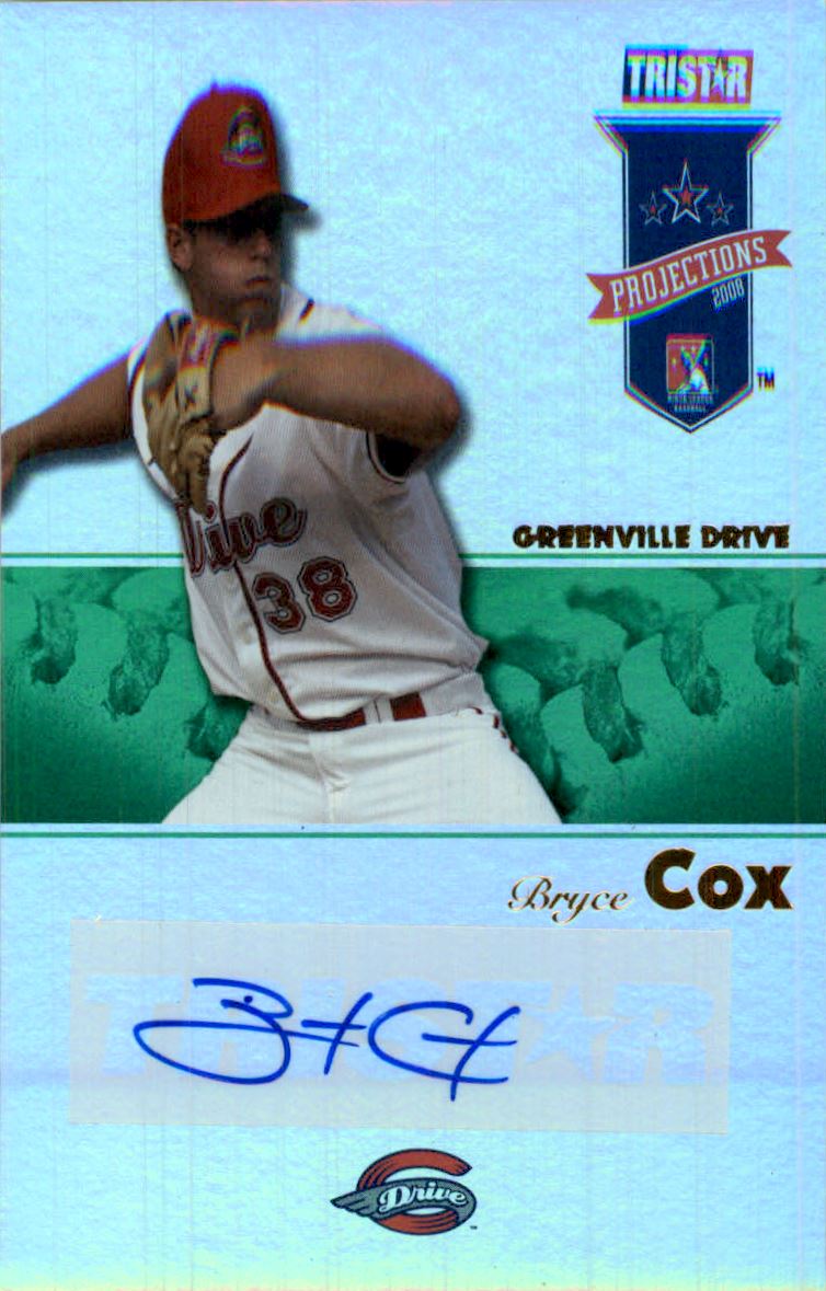 2008 TRISTAR PROjections Autographs Reflectives Green #25 Bryce Cox