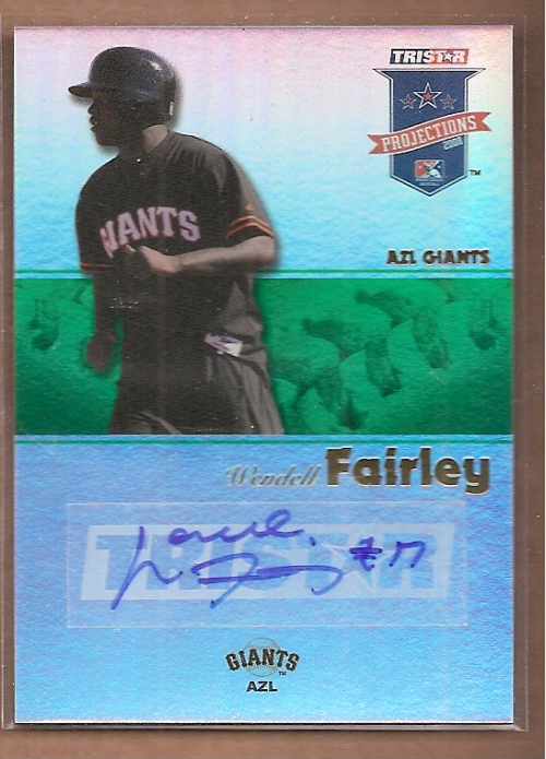 2008 TRISTAR PROjections Autographs Reflectives Green #81 Wendell Fairley