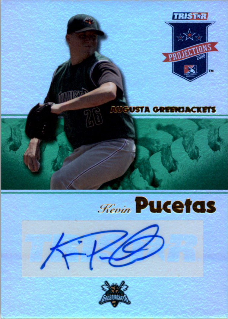 2008 TRISTAR PROjections Autographs Reflectives Green #118 Kevin Pucetas