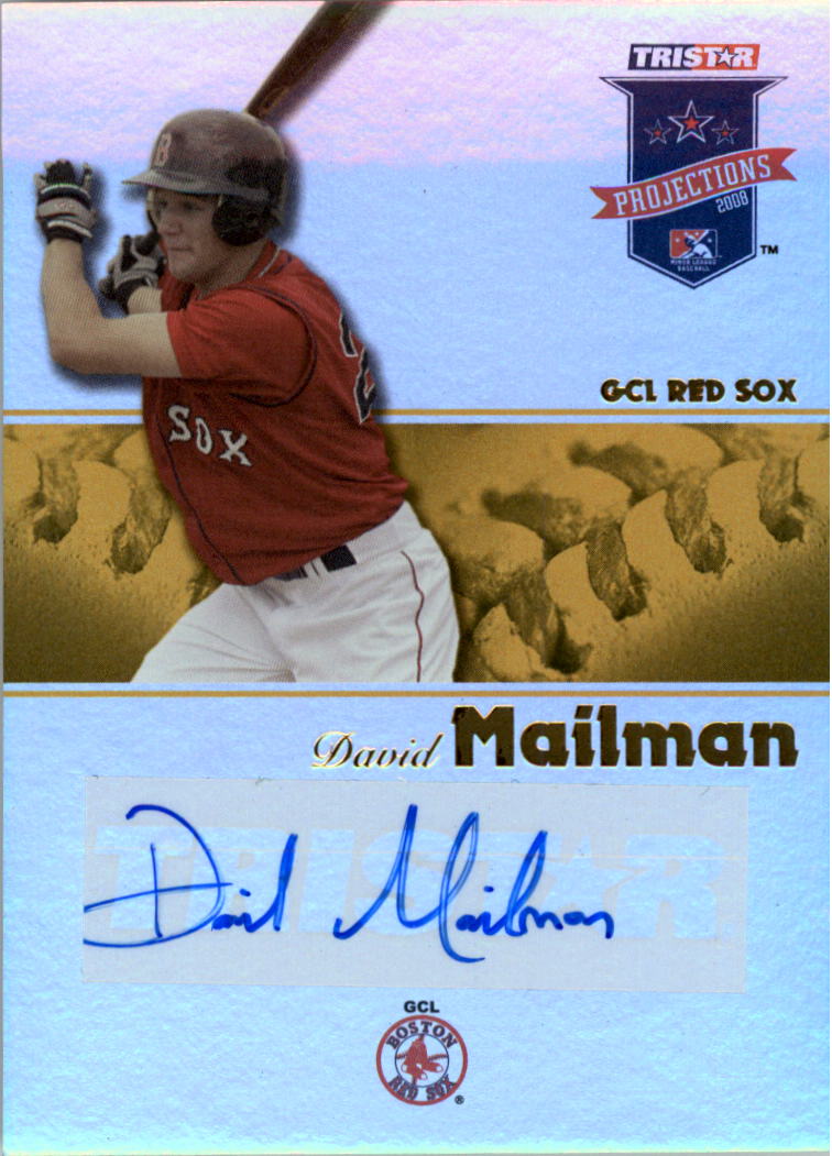 2008 TRISTAR PROjections Autographs Reflectives Yellow #16 David Mailman