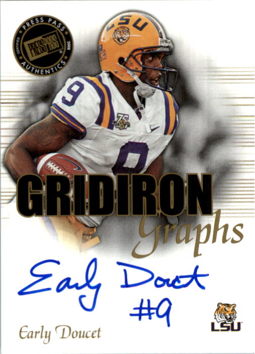 2008 Press Pass SE Gridiron Graphs Gold #GGED Early Doucet