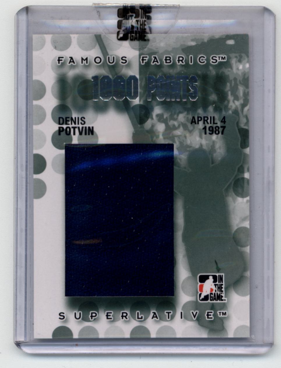 2007-08 ITG Superlative Famous Fabrics 1000 Points Silver #FFP21 Denis Potvin