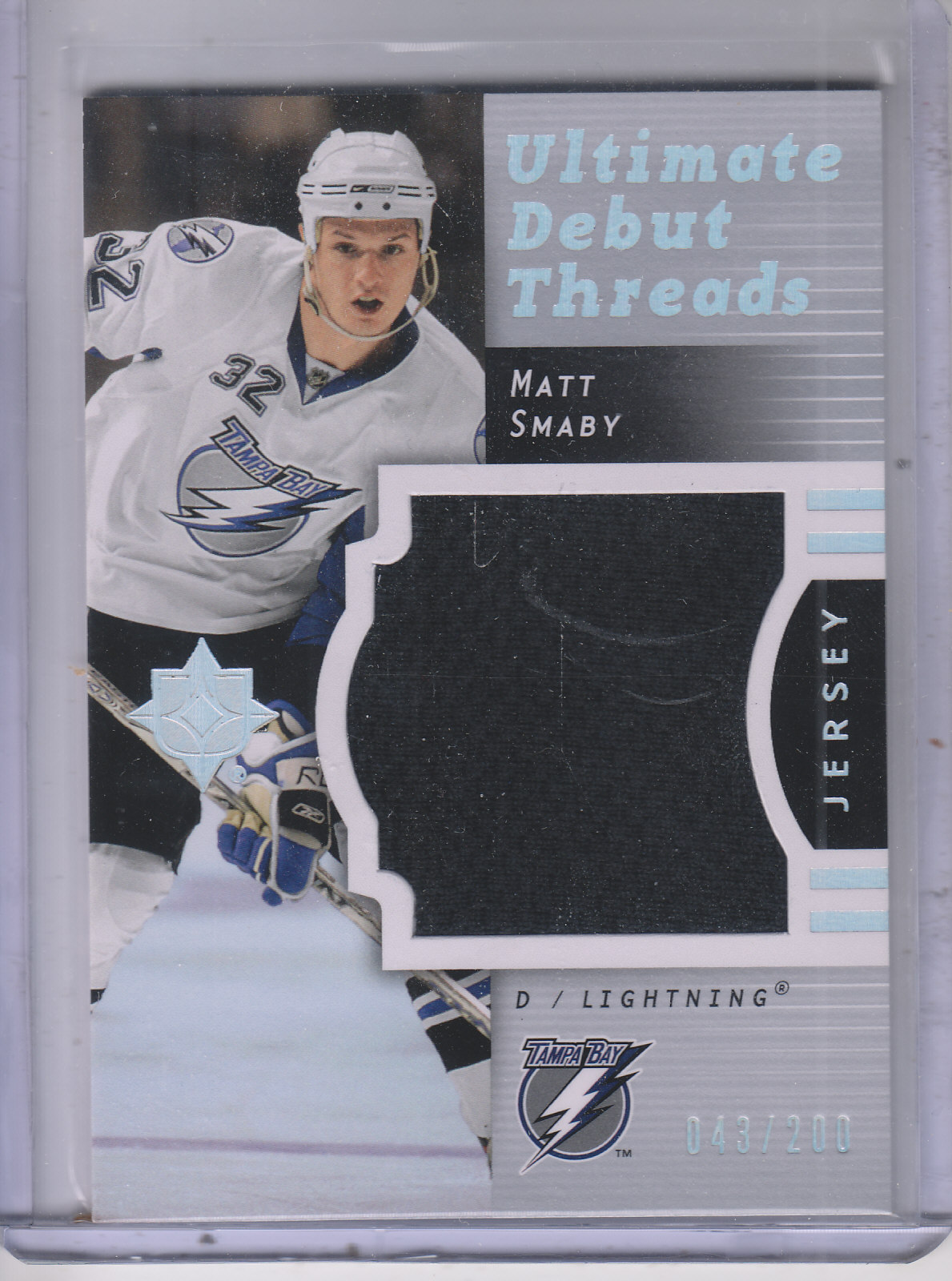 2007-08 Ultimate Collection Ultimate Debut Threads Jerseys #DTSM Matt Smaby