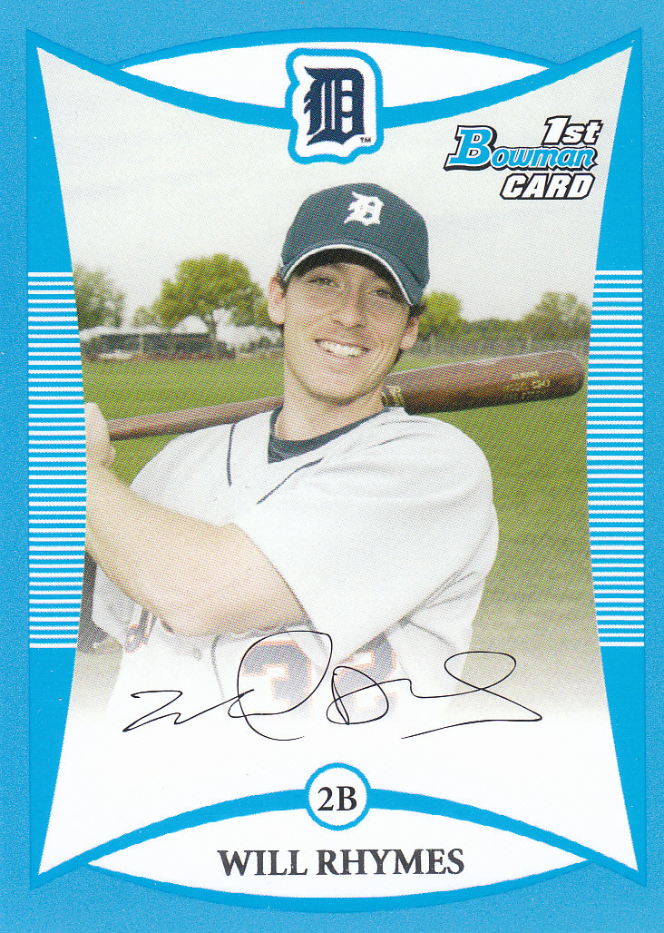 2008 Bowman Baseball "Prospects Blue" Parallel Insert Cards - Picture 30 of 31