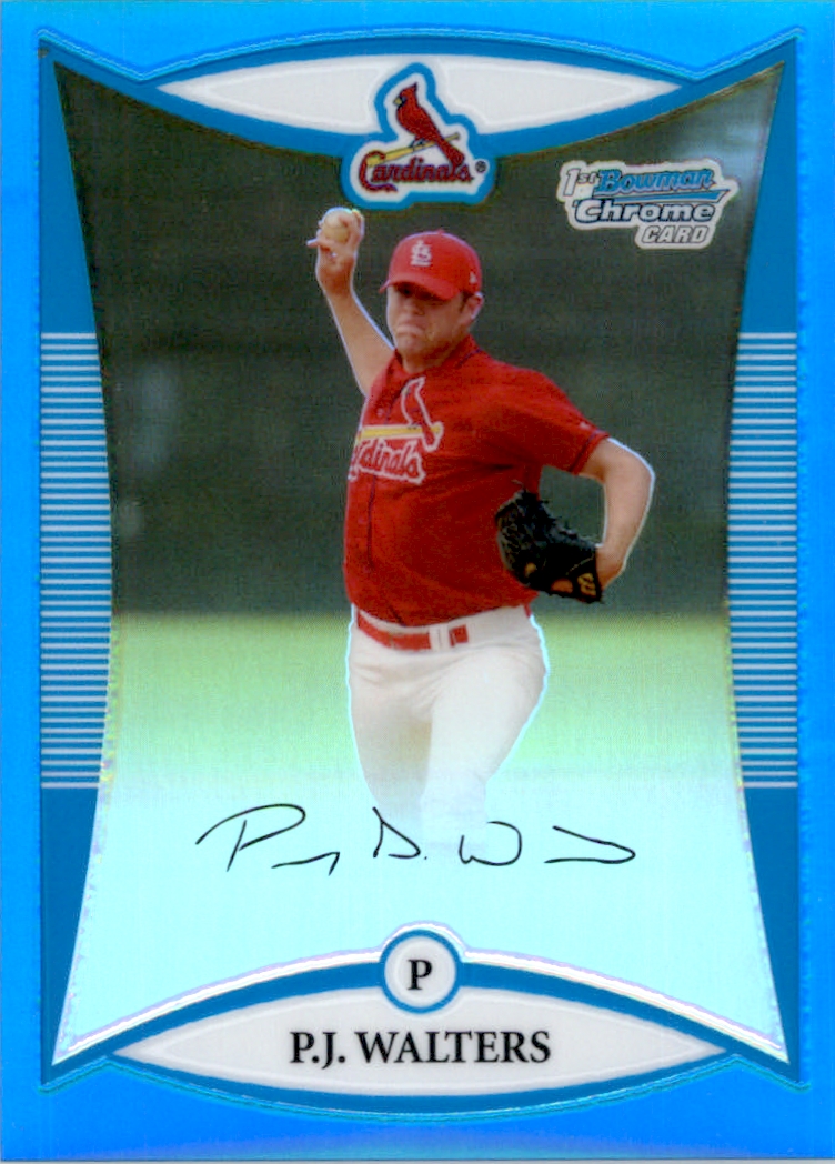 2008 Bowman Chrome Prospects Blue Refractors #BCP76 P.J. Walters